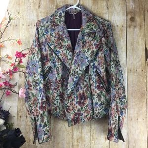 Free People Floral Tapestry Moro Jacket